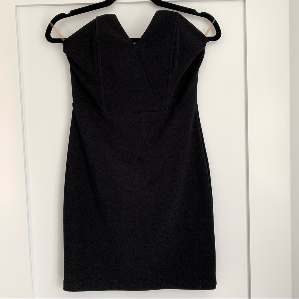 Lovely Day - Strapless Black Mini Dress - Size M
